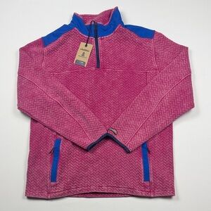 Chubbies Fuchsia and Royal Blue Half-Zip Pullover Men’s Large